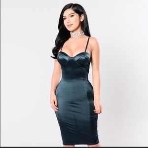 Satin fashion nova dress